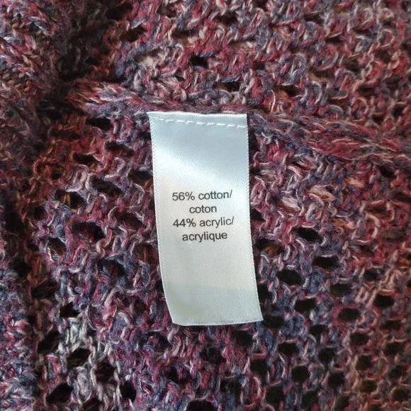 Maurices Womens Sweater Small Purple Open Knit Ombre Pullover - Picture 8 of 8